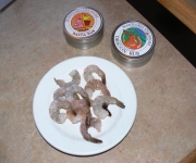 Sauteed shrimp with spice rub