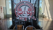 Samish Indian Nation logo at their offices near Cap Sante marina in Anacortes