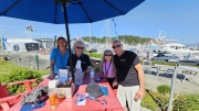 Lunch with John & Tina Philippson, previous owners of Nordhavn 7502 Sockeye Blue