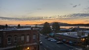 Sunset from the rooftop of the Majestic Inn in Anacortes