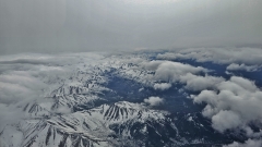 Chugach National Forest on flight from Anchorage to Seattle