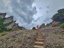 Descending on Sant Jeroni’s old path, Montserrat