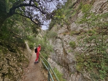 Descending on Sant Jeroni’s old path, Montserrat