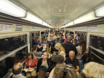 Rush Hour Train to Montparnasse Tower, Paris