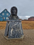 Statue of Roald Amundsen at Ny-Alesund, Svalbard