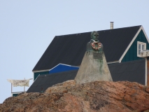 Ejnar Mikkelsen memorial at Ittoqqortoormiit, Greenland