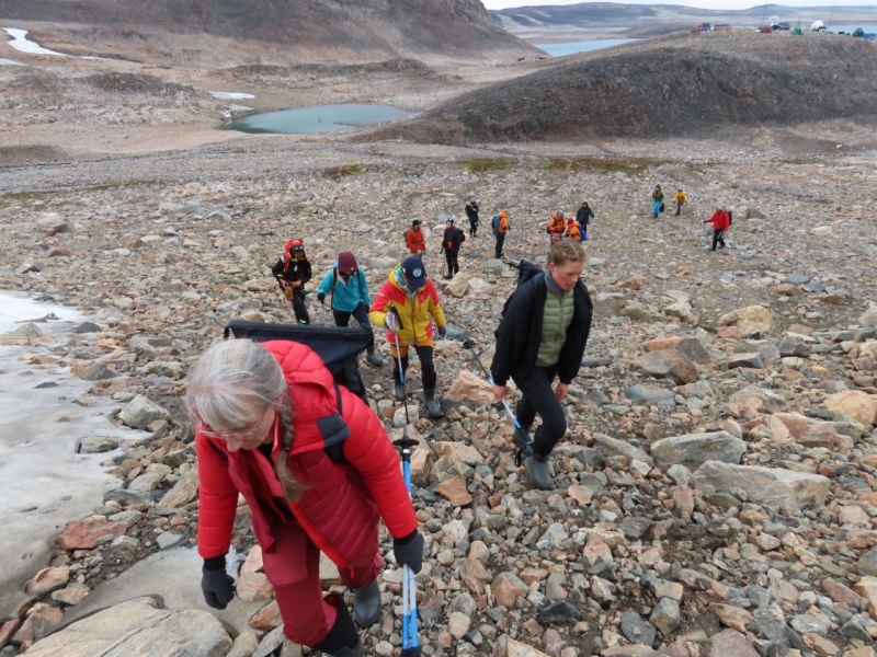 Hiking at Ittoqqortoormiit, Greenland