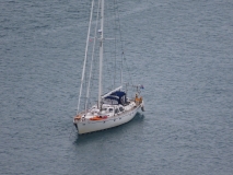 Vera at anchor off Ittoqqortoormiit, Greenland