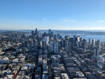 Downtown Seattle on flight from Victoria