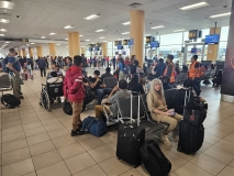 At the Lima Airport for our flight to Iquitos