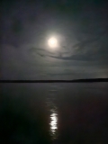 Moon over Amazon River