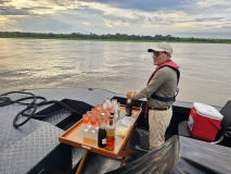 Cocktails adrift on Amazon River