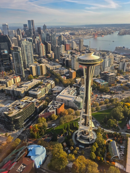 Space Needle on Helicopter Tour
