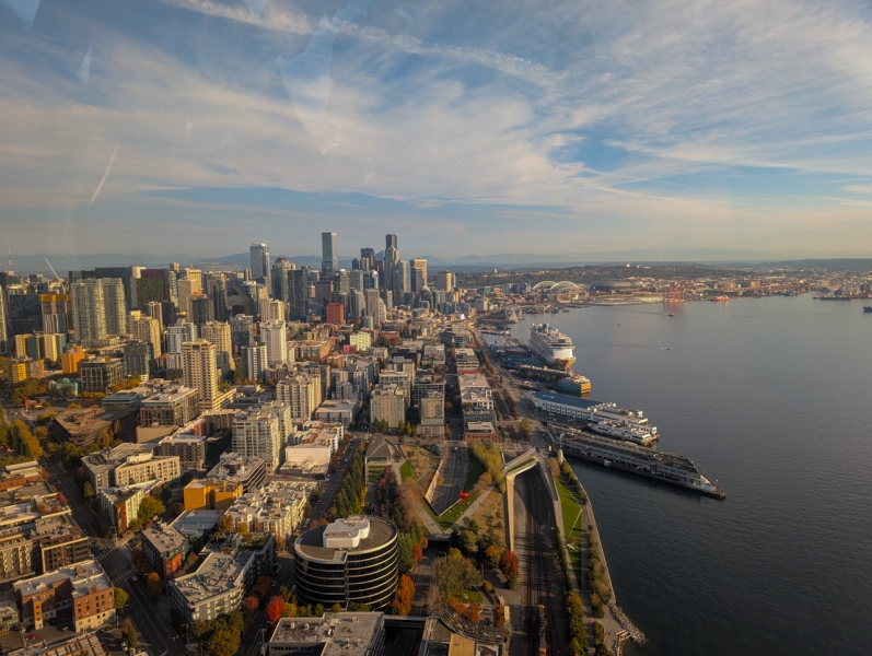 Seattle Skyline on Helicopter Tour