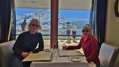 Lunch while departing Glacier Bay