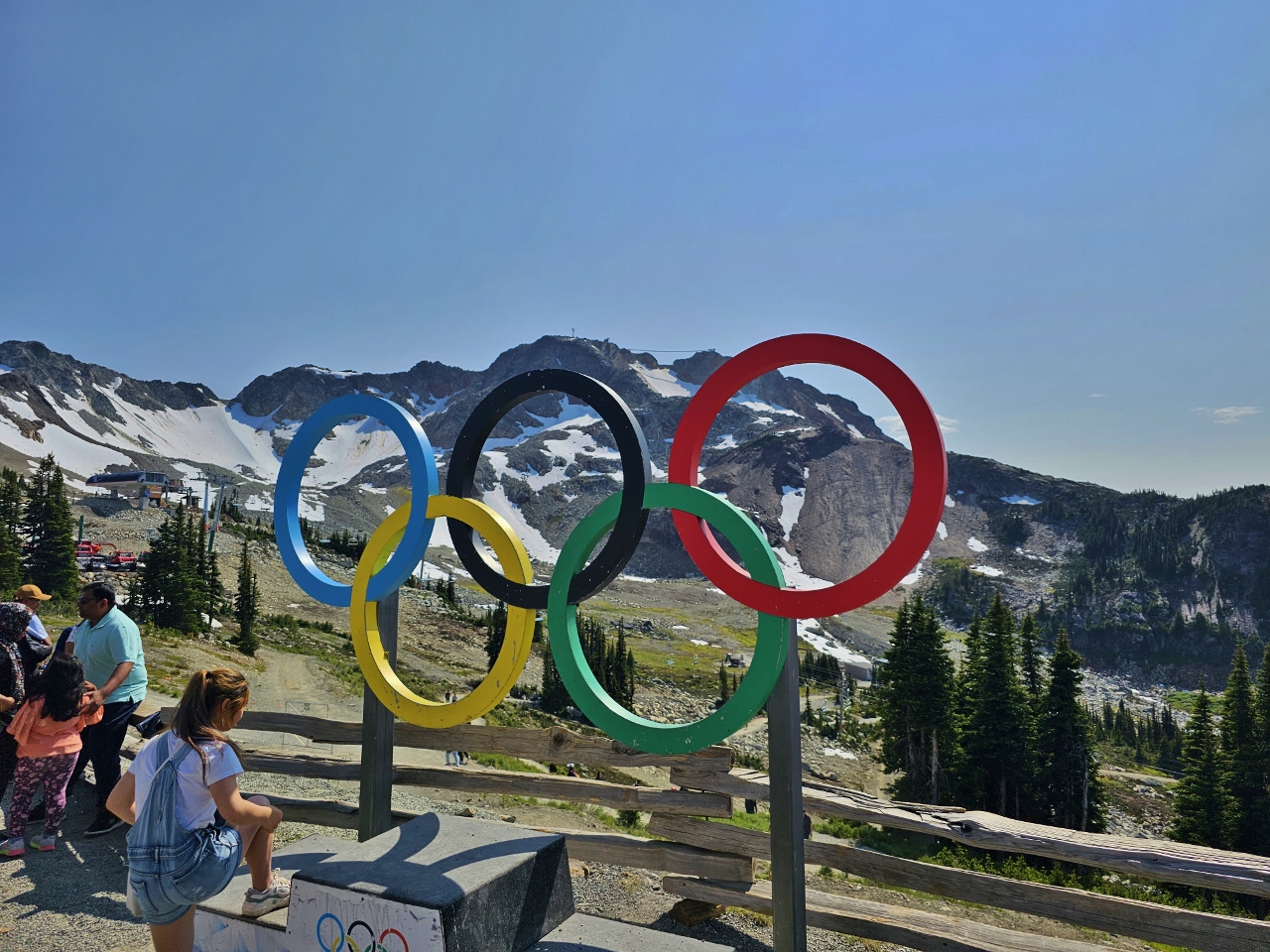 WHISTLER, BC, CANADA - JAN 14, 2019: the Olympic Rings Located in Whistler  Village at Night. Editorial Image - Image of landscape, canada: 137881285